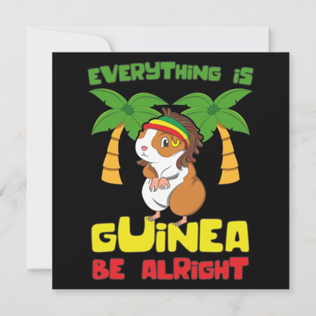 Rasta Guinea Gris Anteckningskort (Framsida)