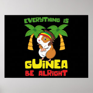 Rasta Guinea Gris Poster