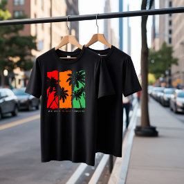 Rasta Handflatan Beach Vibes Graphic T-Shirt