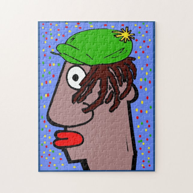 Rasta Head Art Deco Pussel (Vertikal)