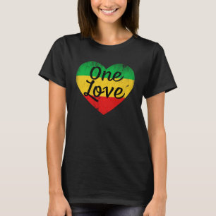 Rasta Heart Kärlek T Shirt