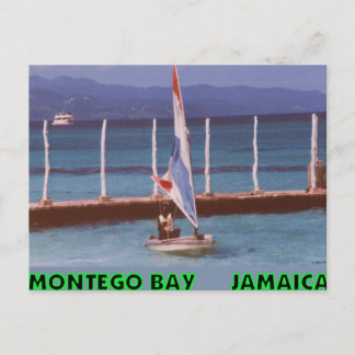 Rasta i en segelbåt, Montego Bay Jamaica Vykort