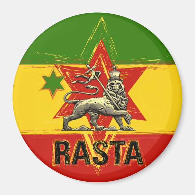 Rasta Irie Lejonet av Juda Magnet (Framsidan)