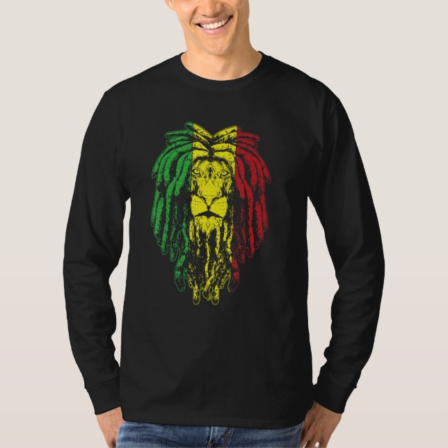 Rasta Jamaica Lion T Shirt (Framsida)