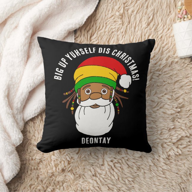 Rasta Jultomten Jamaican Patois God jul Kudde (Filt)