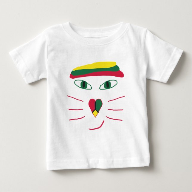 Rasta katt t-shirt (Framsida)