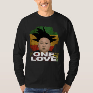 Rasta Kim Jong Un Jamaica Jah One Love Stil T Shirt