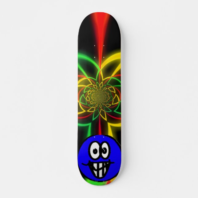 Rasta kuffärger mini skateboard bräda 18,7 cm (Framsida)