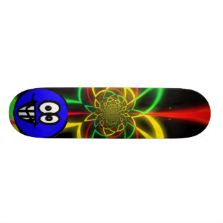 Rasta kuffärger mini skateboard bräda 18,7 cm