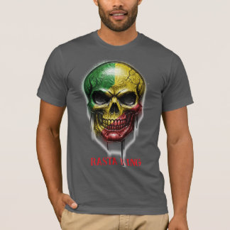 RASTA KUNG SKULL T SHIRT