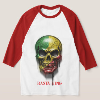 RASTA KUNG SKULL T SHIRT