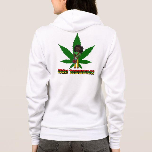 Rasta kvinnlig Hoodie T Shirt (Baksida)
