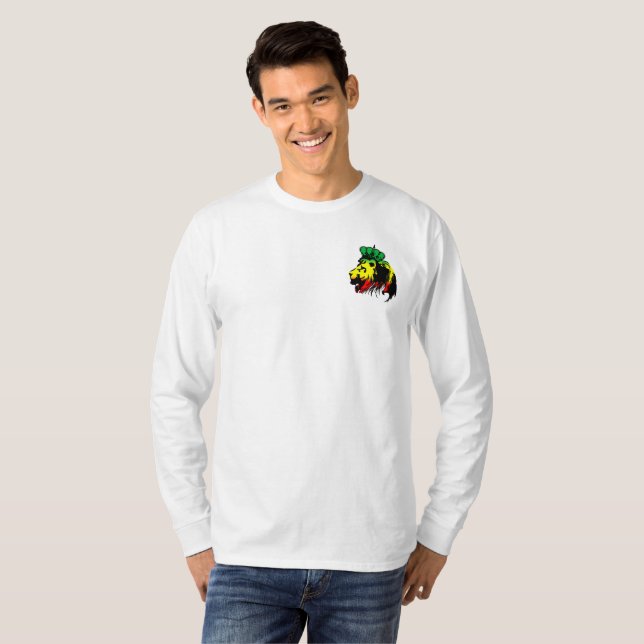 Rasta Lejon av Juda T-shirt (Hel framsida)