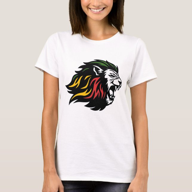 Rasta Lejon av Judah T-Shirt (Framsida)