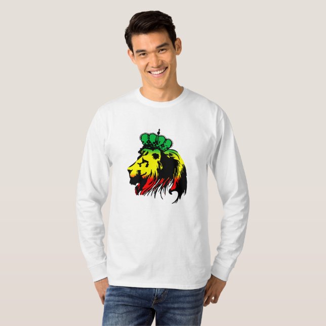 Rasta Lejon av Judah T-Shirt (Hel framsida)