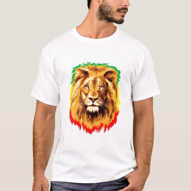 Rasta Lejon av Judah T Shirt (Framsida)