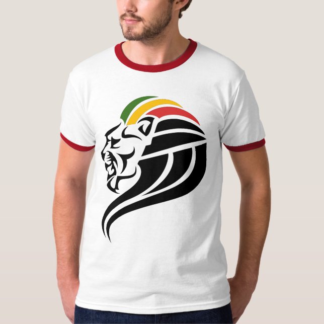 Rasta Lejon av Judah T-Shirt (Framsida)