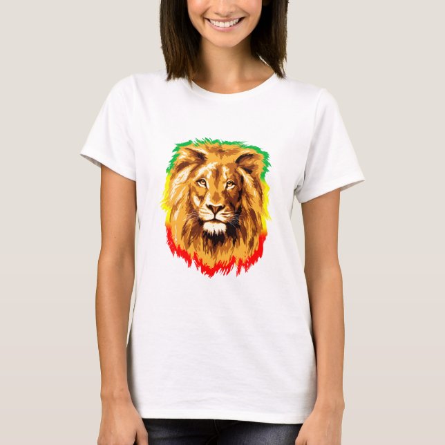 Rasta Lejon av Judah T Shirt (Framsida)