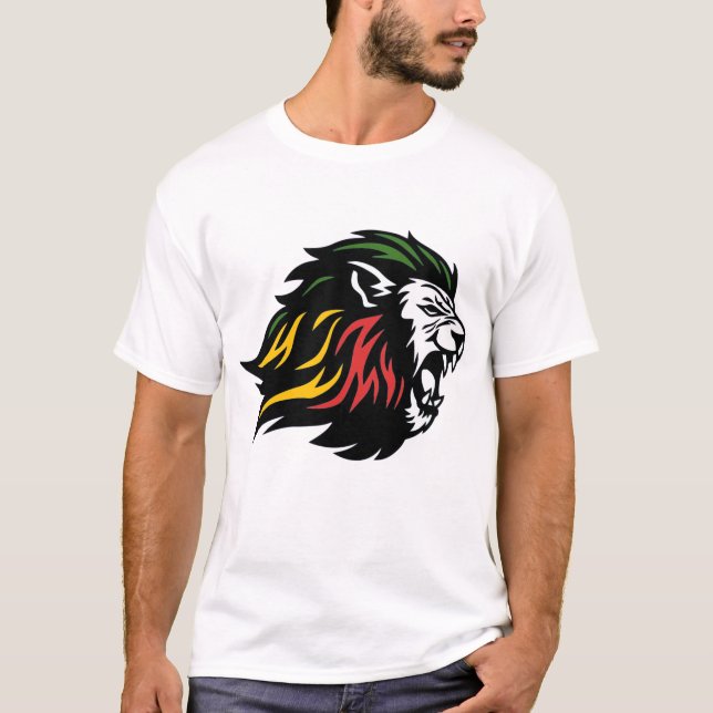 Rasta Lejon av Judah T Shirt (Framsida)