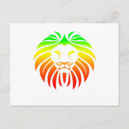 Rasta Lejon Head Vykort