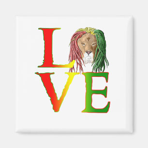 Rasta lejon jamaikansk Reggaekärlek Magnet