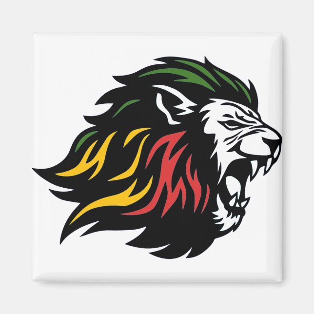 Rasta Lejon Magnet (Framsidan)