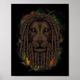 Rasta Lejon med skrivbord - visa ditt Pride och Re Poster