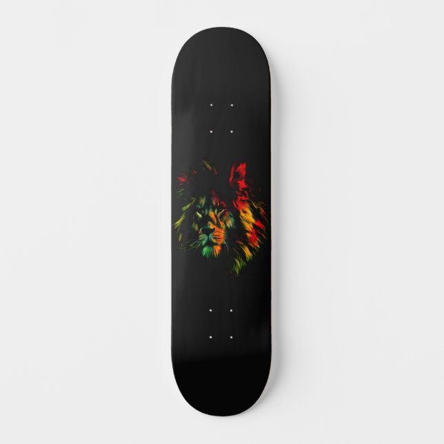 Rasta Lejon Mini Skateboard Bräda 18,5 Cm (Framsida)