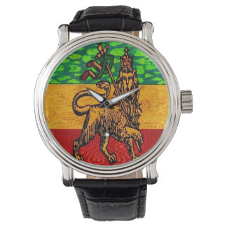 Rasta Lejon om Judah Flagga Armbandsur