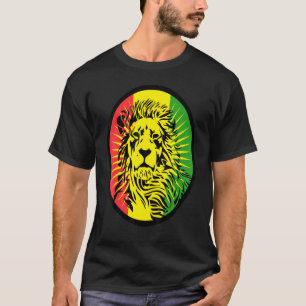 Rasta Lejon Reggae- avlåsningsprofil för Rastafari T Shirt