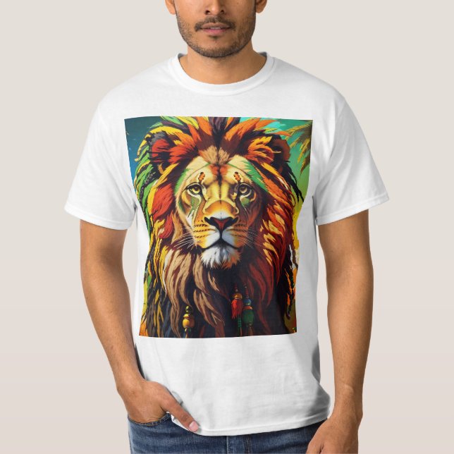 Rasta Lejon T-Shirt (Framsida)