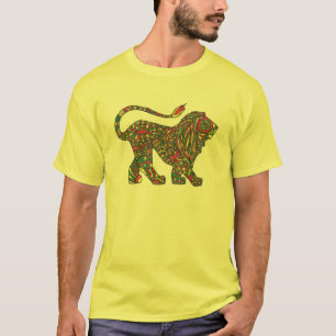 Rasta lejon T-tröja T Shirt