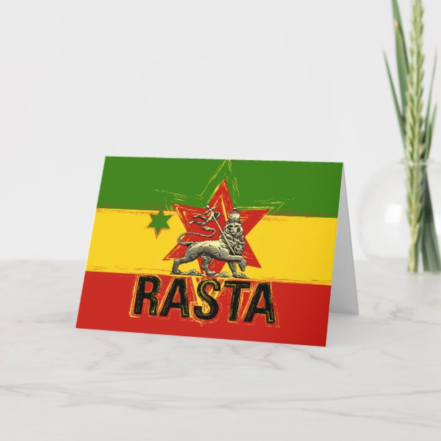 Rasta Lejonare för Judah Greeting Card Kort (Framsida)