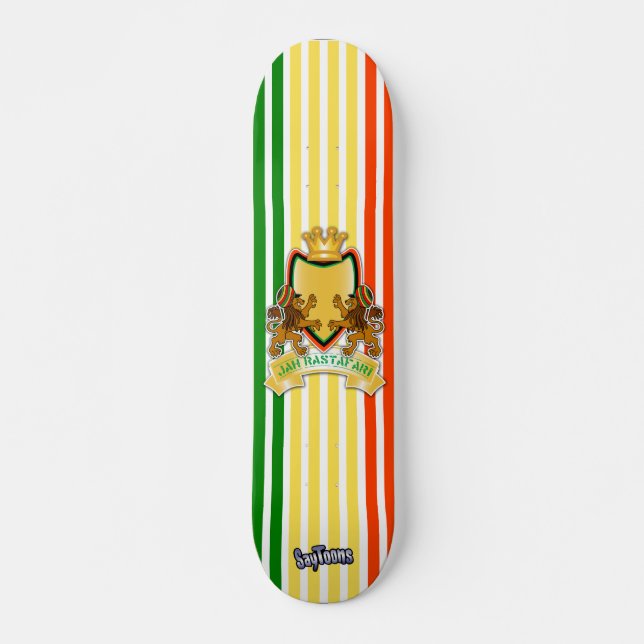 Rasta Lejonare Vapensköld Skateboard (Framsida)