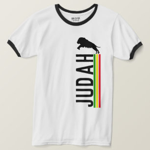 RASTA Lejonet av Juda Röd Guld Grön T Shirt