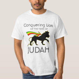 RASTA Lejonet av Juda Röd Guld Grön T Shirt