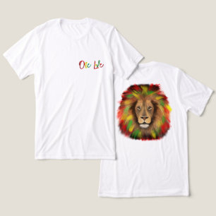 rasta lejonhuvud rött grönt gult Jamaica en kärlek T Shirt