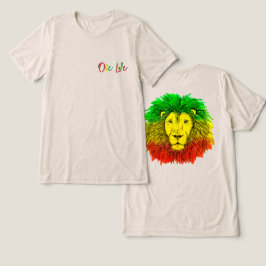 rasta lejonhuvud rött grönt gult Jamaica en kärlek T Shirt