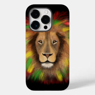 Rasta lejonhuvud rött gult grönt teckning Jamaica