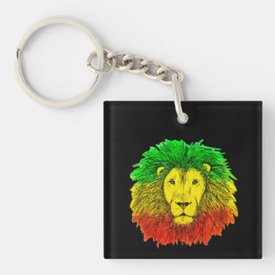 Rasta lejonhuvud rött gult grönt teckning Jamaica 