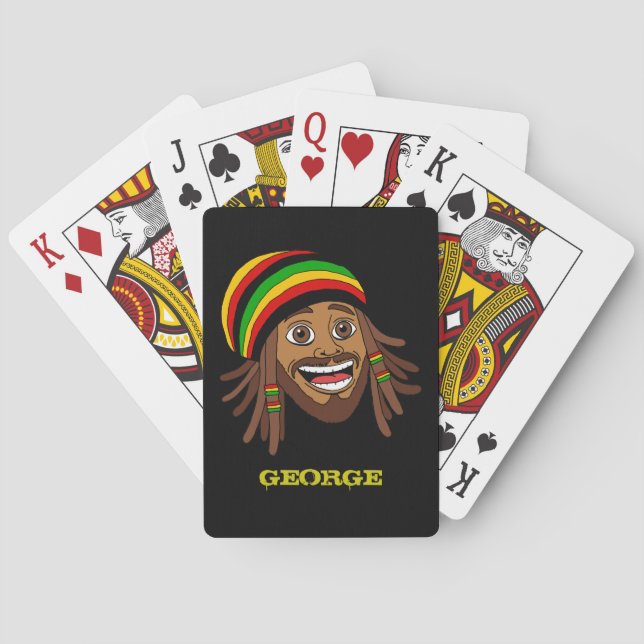 Rasta Man Jamaicansk Casinokort (Baksidan)