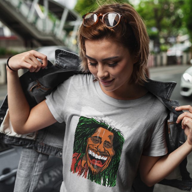 Rasta Man Tecknad T Shirt (Skapare uppladdad)