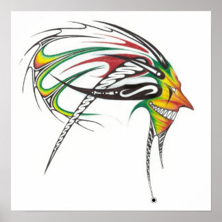 Rasta man tribal Canvas Poster