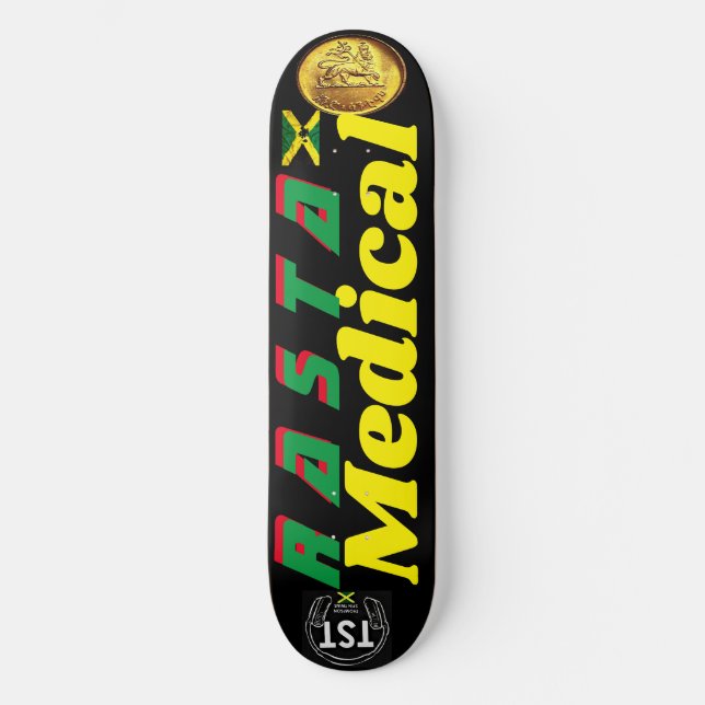 RASTA MEDICAL 8 1/2-tums Skateboard Deck (Framsida)