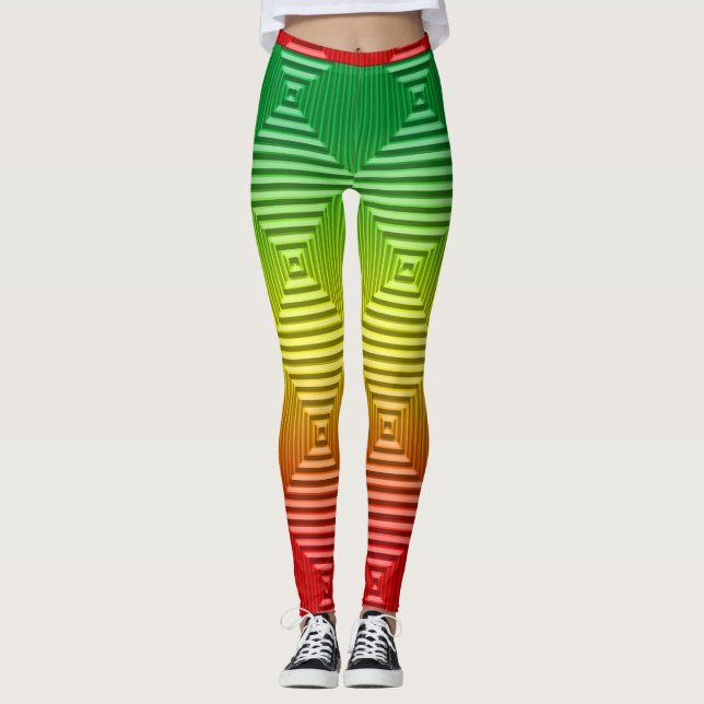 Rasta mönster leggings (Framsida)