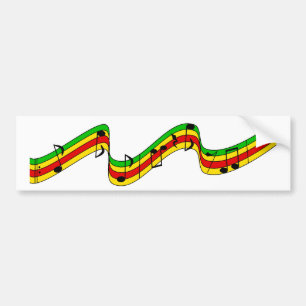Rasta musik bemannar bildekal