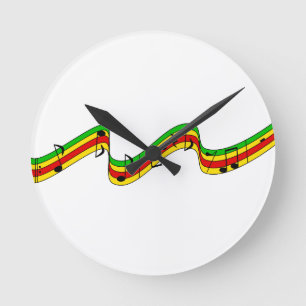 Rasta musik bemannar rund klocka