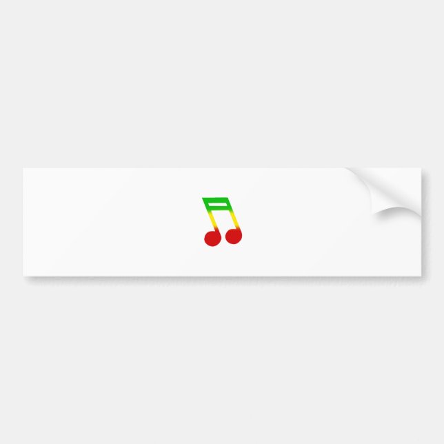 Rasta musik noterar bildekal (Framsidan)