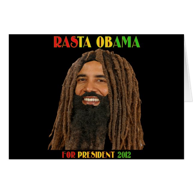 Rasta Obama till president 2012 Hälsningskort (Framsidan Horizontal)