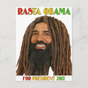 Rasta Obama till president 2012 Vykort